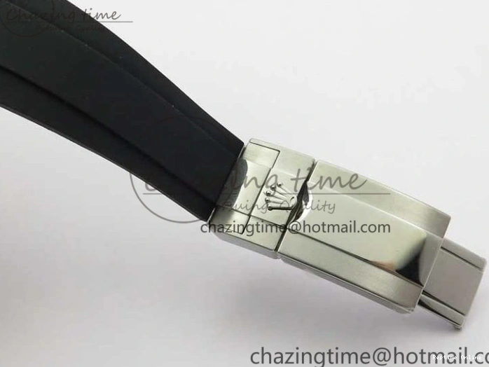 0416 Yacht-Master 116655 ARF SS Custom Made Black Ceramic Bezel on Oysterflex Rubber Strap A HighPerformance 3064